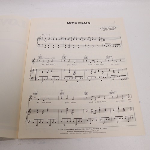 The O'Jays Gamble/Huff Love Train Piano Sheet Music 1973 Blackwood Music - Picture 4 of 5