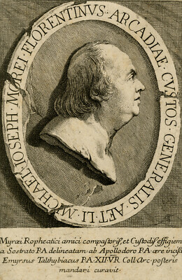 Seltener antiker Meisterdruck - Portrait - Michele Giuseppe Morei - Dichter - Anonym - 1746