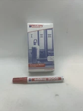 edding 3000 Permanent Markers- Red - Box of 10 - Round Tip 1.5-3 mm