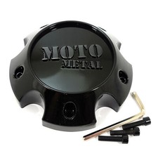 Tapa central negra brillante de metal para Moto 5-3/8" OD atornillable extremo cerrado T127L145-5-H42-S1G