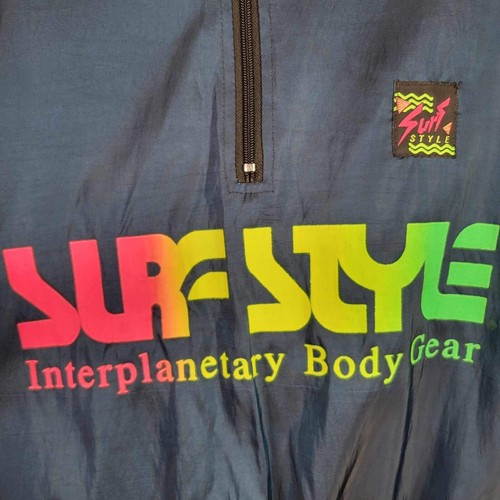 VTG Surf Style Interplanetary Body Gear Iridescent Windbreaker Jacket One Size - Picture 4 of 11