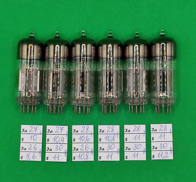 6N6P  6PCS NEW TESTED NEVZ SAME DATE 1989'S VACUUM TUBE  ~/ECC99/E182CC/6N30P/
