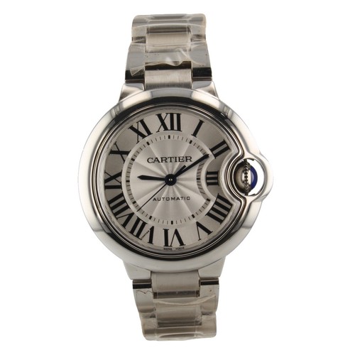 Cartier Ballon Bleu Automatic Silver 33 mm Steel Ladies Watch W6920071  Complete | eBay