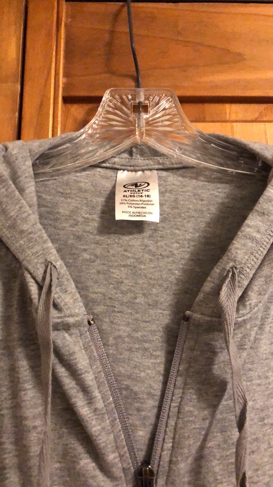 Athletic Works Zip Up Hoodie Jacket Grey Women's XL 1… Gem