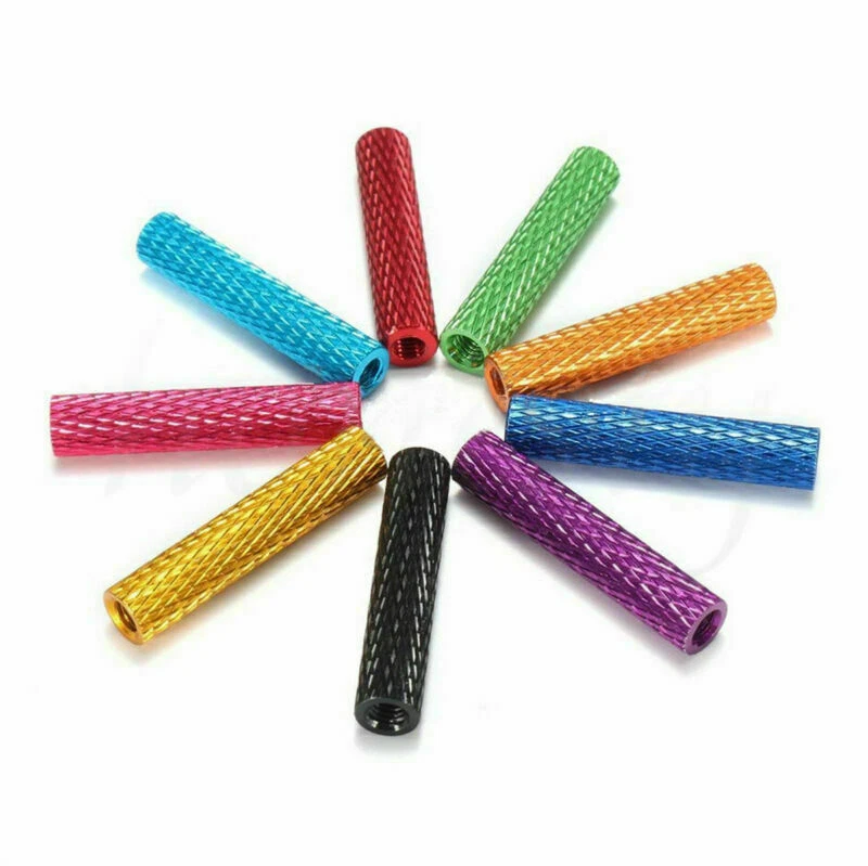M3 Aluminum Alloy 6061 Multi Color Knurled Standoff 10 15 20 25 30 35 40mm - Image 3 of 4