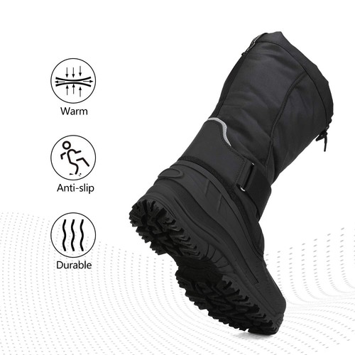 NORTIV 8 Herren Winter Warm Schneestiefel Wasserdicht Outdoor Rutschfest Wanderschuhe - Bild 9 von 20