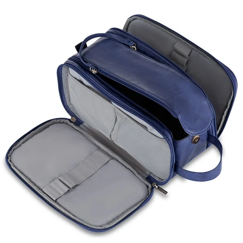 Toiletry Bag Men Large Travel Shaving Dopp Kit Water Resistant PU Leather