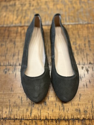 VIOLET & RED Windsor Suede Leather Ballet Flat Olive Green Size 6.5- NWOB