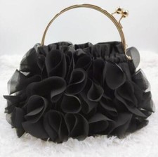 The Wedding Nook Collection - Luxury Satin Floral Bride Party Evening Clutch Bag