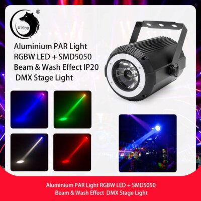 U King 60W RGBW Beam Par Licht Bühne Licht DMX512 Pub Disco Party DJ Bühnenlicht
