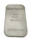 Toned Deak Perera Silver Art Bar 1 Troy Oz .999 Vintage Silver Art Bar #70259