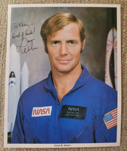 DAVID WALKER Astronaut SIGNED Original NASA 8X10 LITHOGRAPH STS-51A, 30, 53 & 69