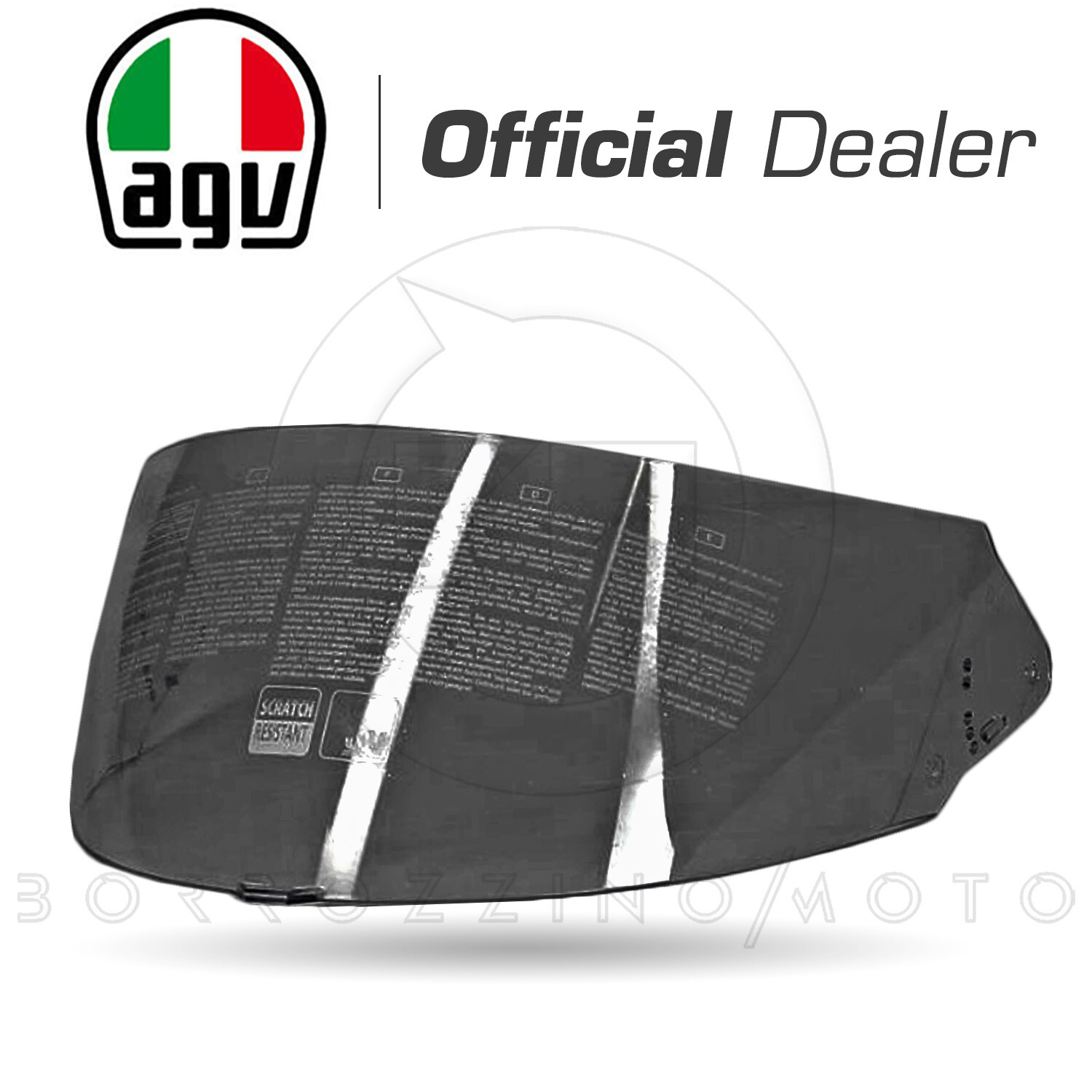 VISIERA CASCO AGV MDS MODULAR 1 ORIGINALE STREET 7 AS ANTIGRAFFIO FUMÈ