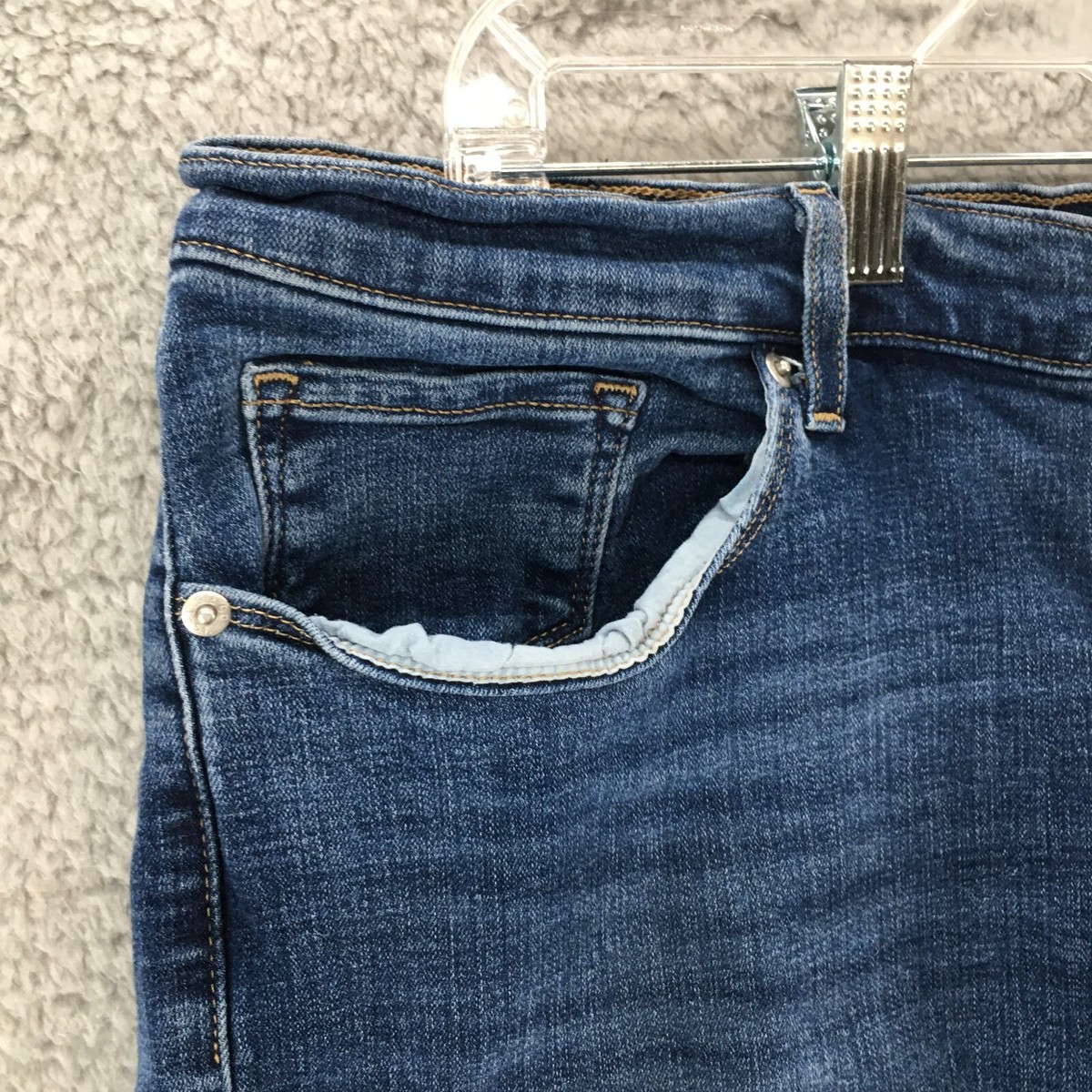 Levis Classic Fit Straight Jeans Mens 36in Waist Blue Denim