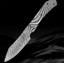 Fixed Blade Blank Knife Forged Damascus Steel Full Tang Ultra Sharp Blade Blank