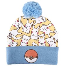 Pokemon Pikachu Cuff Pom Beanie Hat