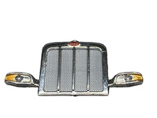 1/64 DCP PARTS CHROME PETERBILT 389 GRILL W/ WHITE SCREEN