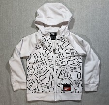 Nike Hoodie Youth Unisex Size XS 4 White with All Over Print - Read