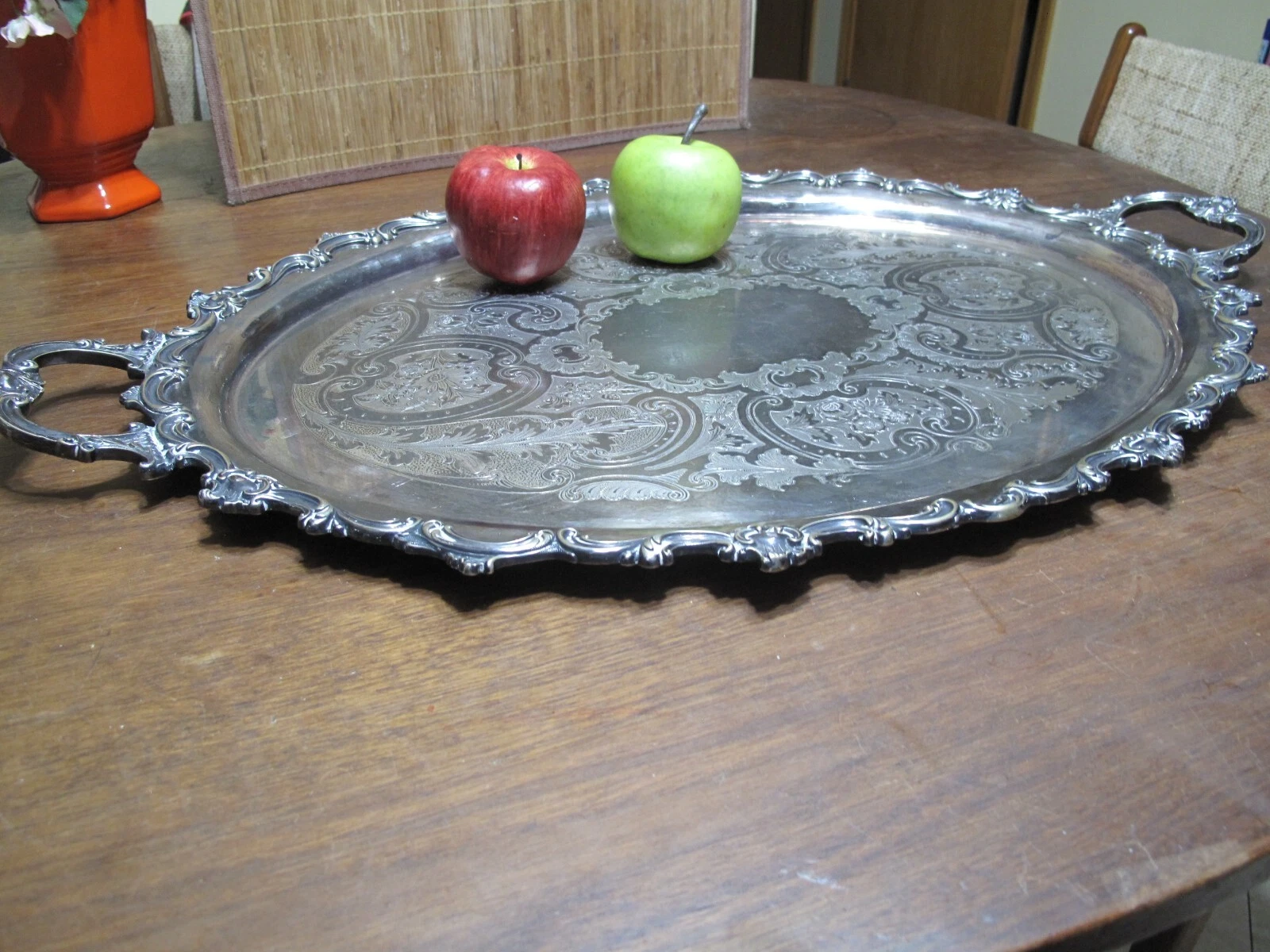Antique Silver Plate 30" Tray by WILLIAM HUTTON Sheffield English RARE - Picture 17 of 17