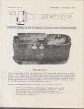 Viewfinder Journal of the Leica Historical Society of America 1970 IR KL3972