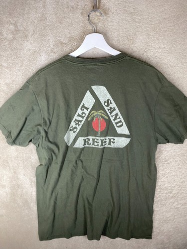 REEF Casual T-Shirts Top Size L Mens Green Logo Short Sleeve - Picture 6 of 10