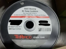 Tempco #14awg TGGT UniStrip High Temperature Lead Wire 250C/600V Tan /10ft
