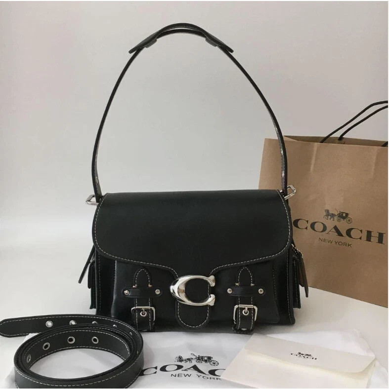 COACH CT721 Cargo Soft Tabby Shoulder Bag Black Crossbody Bag