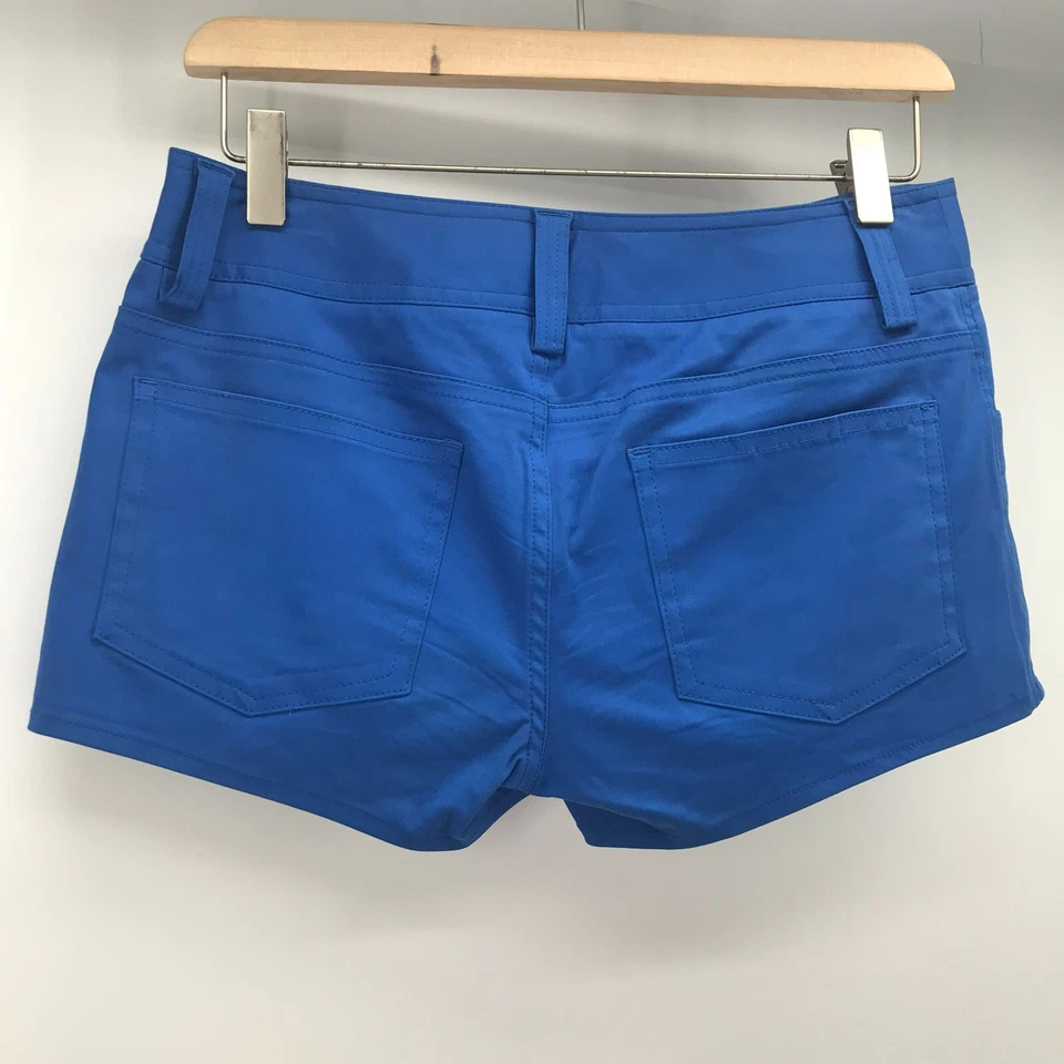 Шорты женские Alice + Oliva 0 синие с низкой талией хлопковые эластичные с карманами как есть - Изображение 2 из 4