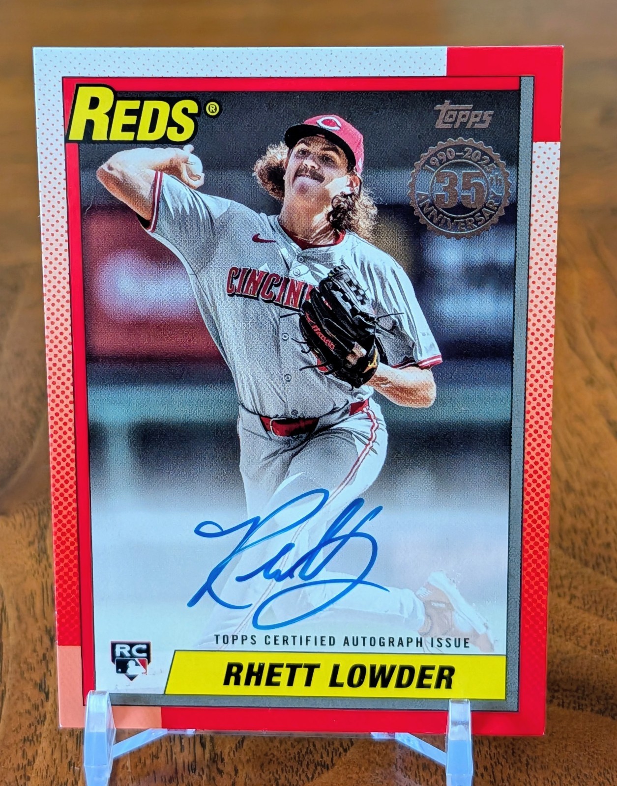 2025 Topps Series 2 - 1990 Topps Baseball Autographs Rhett Lowder #90B2-RL (AU,