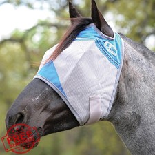 Cashel Crusader Horse Fly Mask, Standard Blue