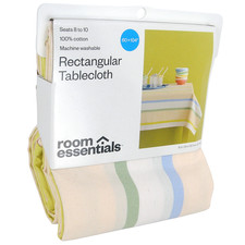 Room Essentials Rectangular Tablecloth 60" x 104" 100 Cotton NWT