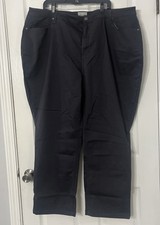 NWT Catherines Women's Plus Size Sateen Stretch Curvy Pants 24W,