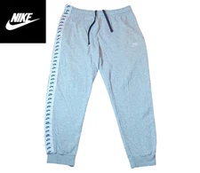 Nike Men's Grey Tapered Joggers Size M Zeus Tape Bottoms Gym/Training Pants