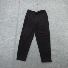 Talbots Pants Womens 10 Black Stretch Pull On Trousers Petites Slim Classic USA