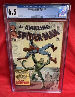 Amazing Spider Man 20 Marvel Comic 1965 CGC 6.5 1st Appearance Scorpion White Pg