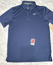 Nike Tour Dri-FIT Textured Golf top Polo, Navy, Men's Medium FZ7530 410 NEW