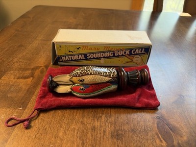 Vintage Marv Meyer Duck Call NOS w/box RARE Pheasant Call- Triple Headed- Hunter