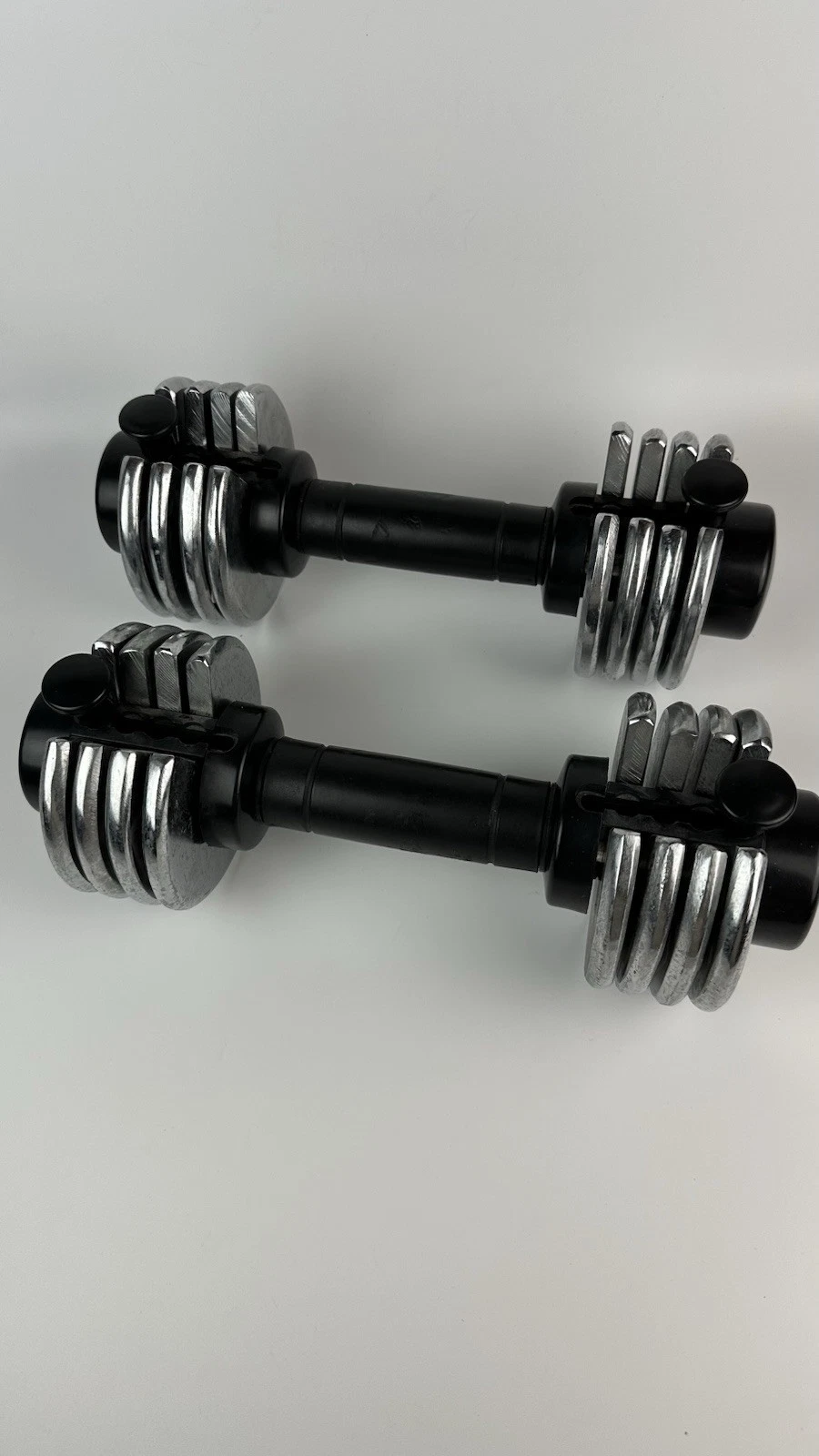 Reebok Speed Pac Dumbbell Set 2.5 - 12.5 lb Each Adjustable Weights up to 25 lb