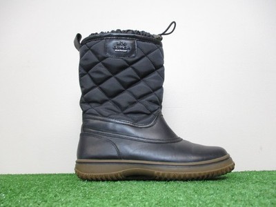Coach Samara Boots Womens 5 Black Quilted Lined All Weather Rain Drawstring