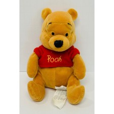 Disney Store Vintage Winnie the Pooh 7" Embroidered Bee Bean Bag Plush Toy