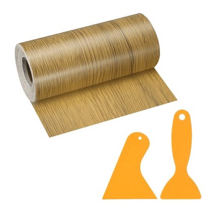Wood Grain Repair Tape, 5'' x 33' with Scraper for Furniture, Yellow Teak