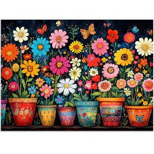 500 Piece Jigsaw Puzzle for Adults, Colorful Wildflowers Puzzle 500 Pieces fo...