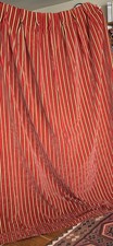 Heavy Terracotta Velvet Striped Door Curtain Good Condition Pinch Pleat L 222cm