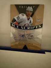 2012-13 UD John Tavares #IS-TV Ice Scripts Auto Trilogy