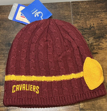 Adidas Cleveland Cavaliers Women's Maroon Knit Beanie w/Gold Bow OSFA