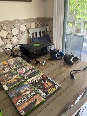 Microsoft Original Xbox Console Tested and Working With controllers and Games