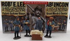 King & Country CW101 Headquarters Robt. E. Lee & His Generals Miniatures Set EX