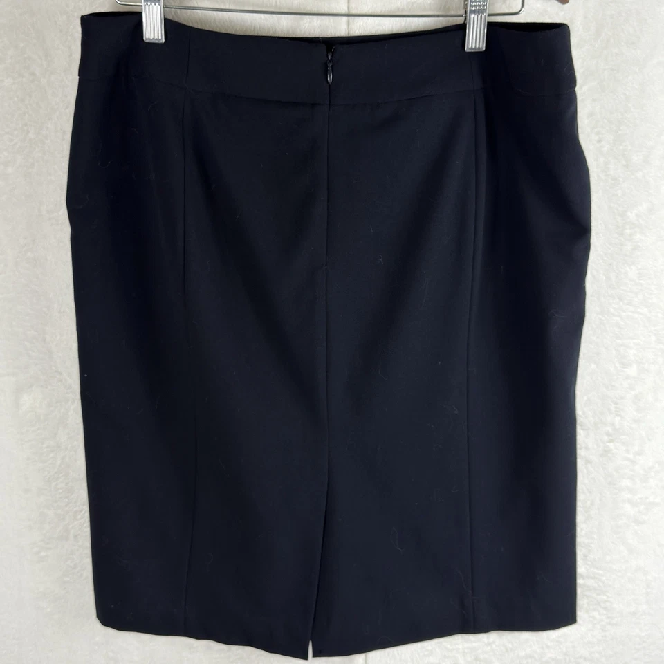 Calvin Klein Collection Women’s 100% Wool A-Line Skirt Size 10 Black Lined Italy - Image 2 of 4