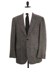 1,895 CANALI - Textured Gray "Stretch" Notch Lapel Blazer - 44R US