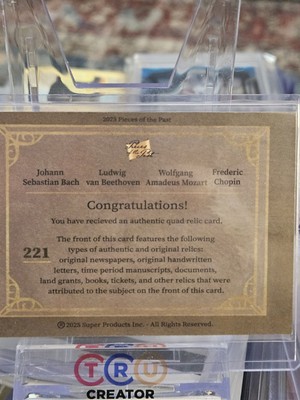 2025 Pieces of the Past Art & Music - Quad Relic - BACH/BEETHOVEN